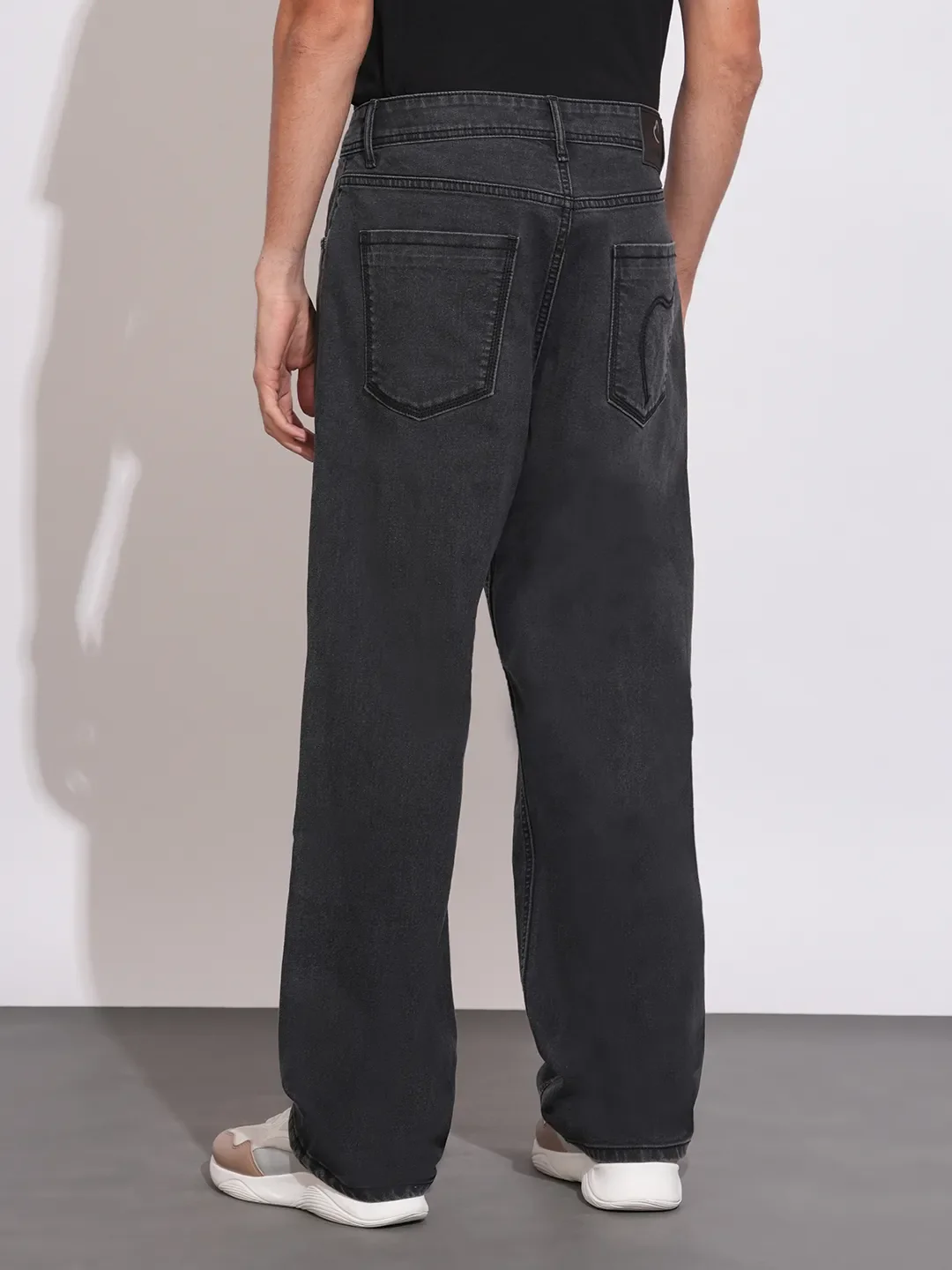 Black Anti Fit Denims For Men By Being Human Clothing - Image 3