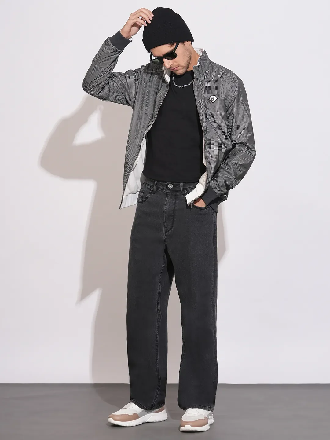 Black Anti Fit Denims For Men By Being Human Clothing - Image 4