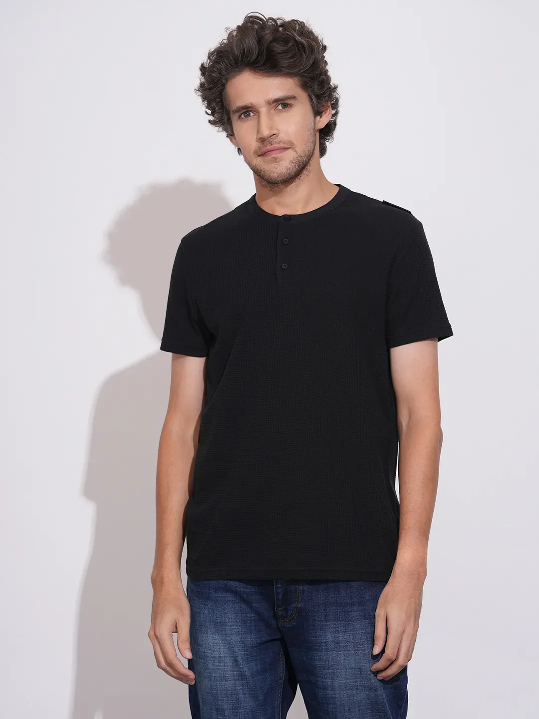 Black Moderno Fit Men's Short Sleeves T-Shirt by Being Human Clothing