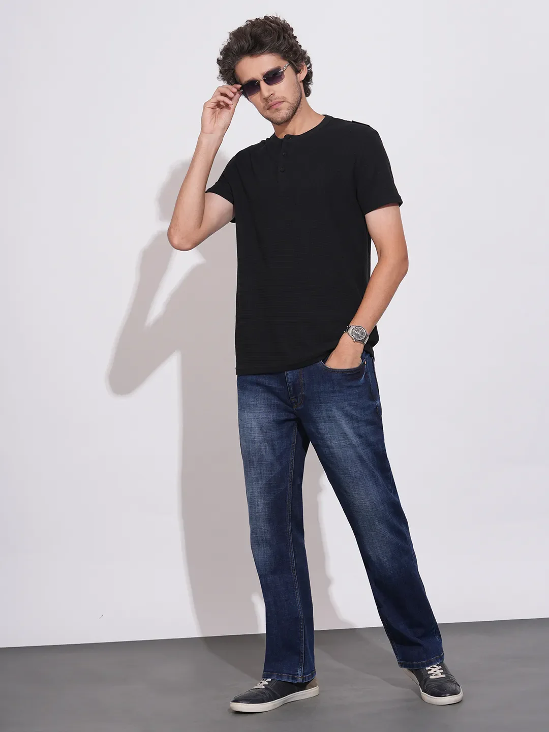 Black Moderno Fit Men's Short Sleeves T-Shirt by Being Human Clothing - Image 4