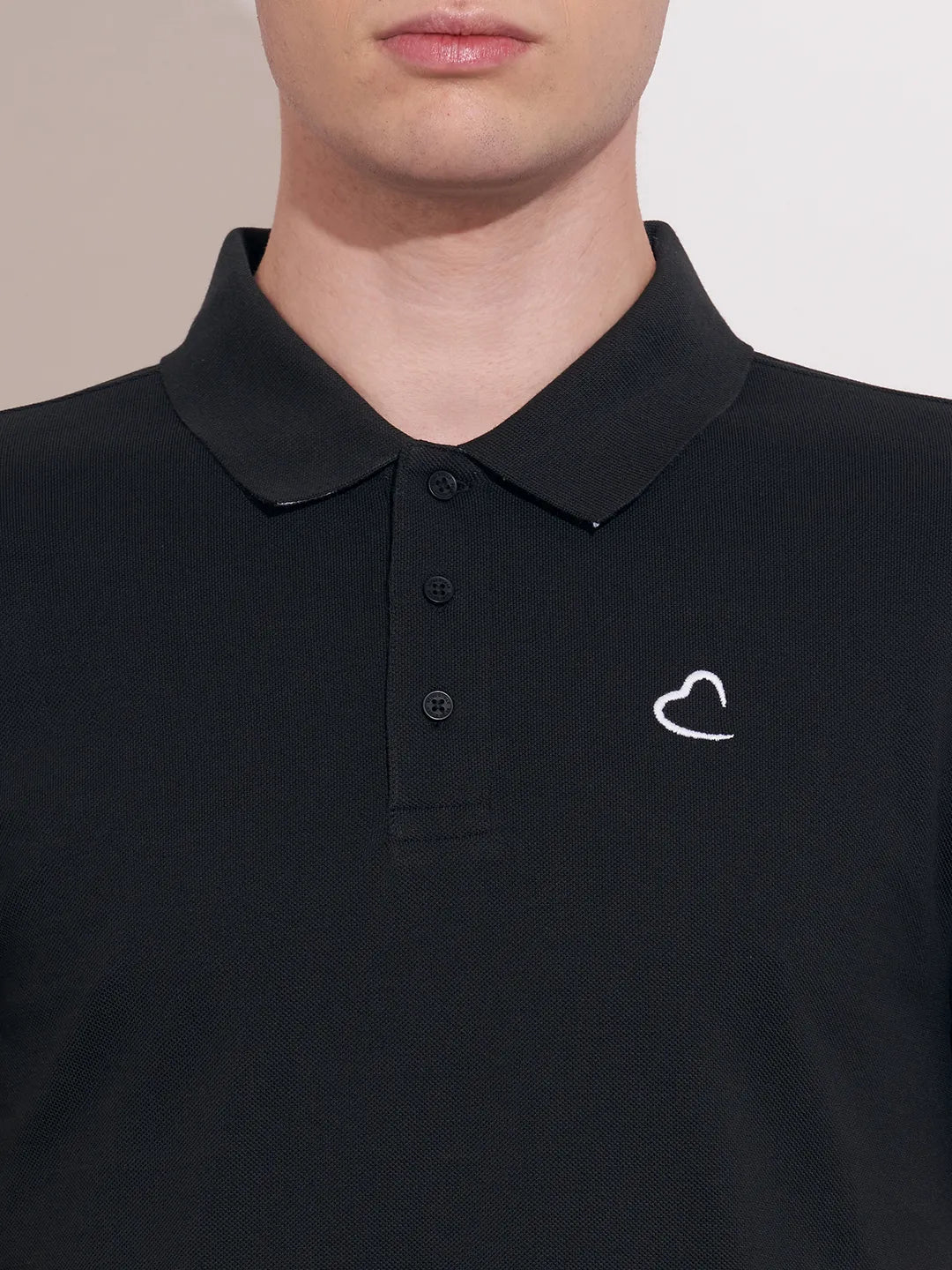 Black Regular Fit Men's Polo T-Shirt by Being Human Clothing - Image 5