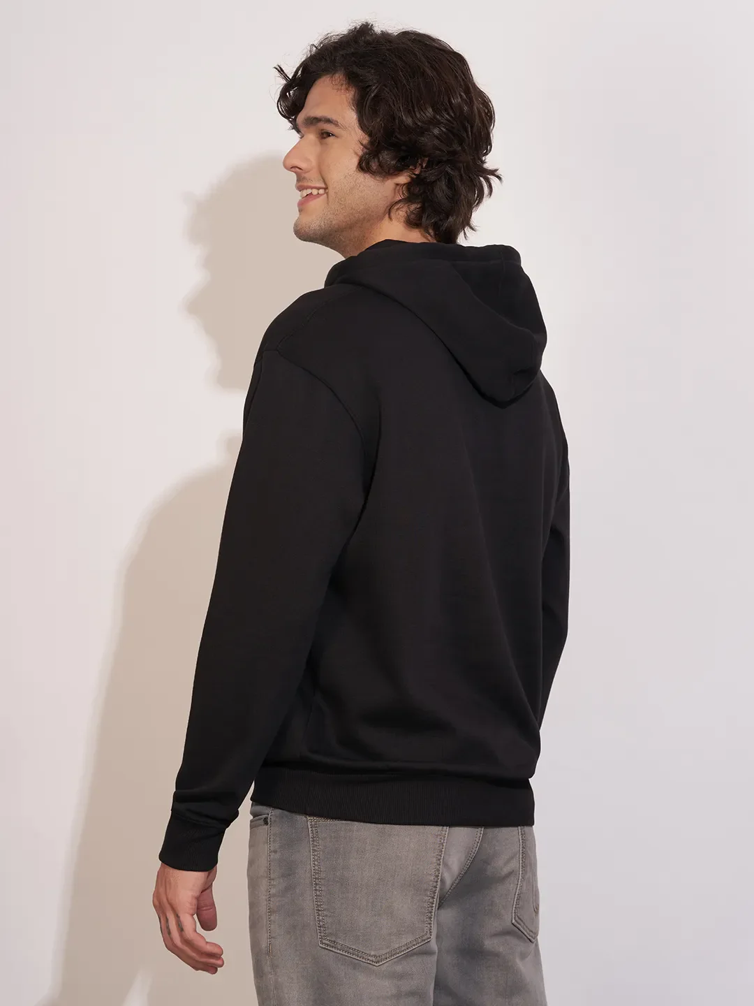 Black Easy Fit Men's Hoodie by Being Human Clothing - Image 3