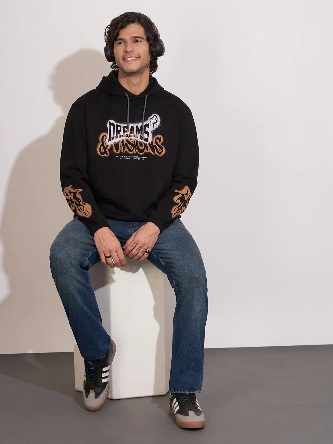 Black Easy Fit Men's Hoodie by Being Human Clothing - Image 4