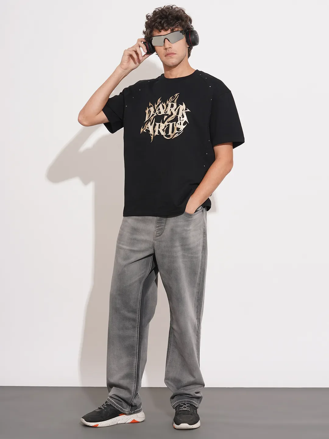 Black Easy Fit Men's Short Sleeves T-Shirt by Being Human Clothing - Image 4