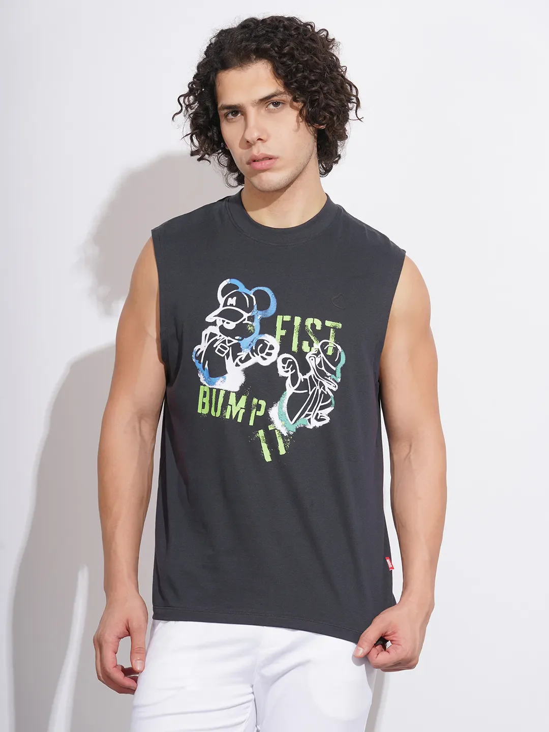Black Easy Fit Round Neck Men's T-Shirt by Being Human Clothing