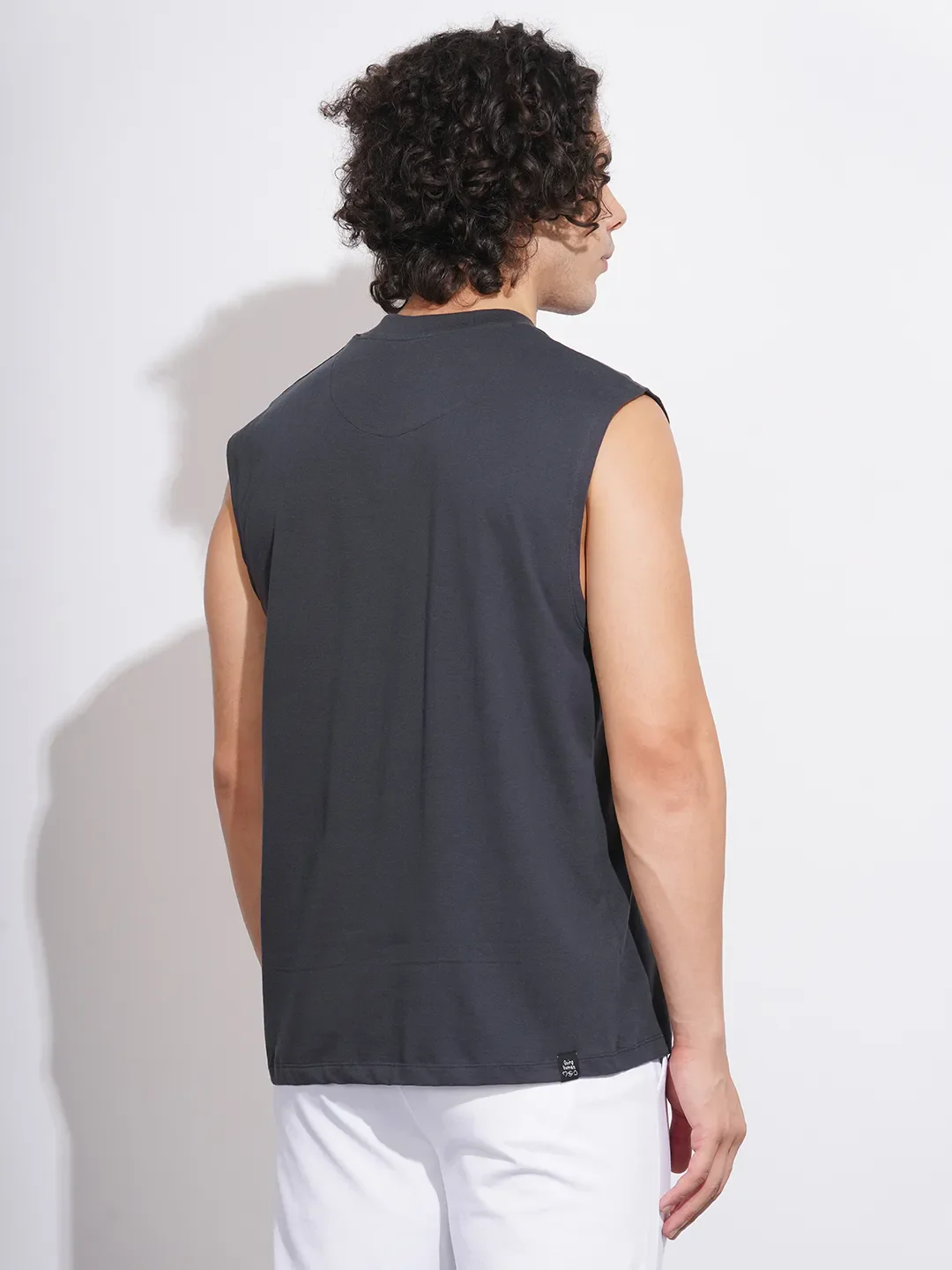 Black Easy Fit Round Neck Men's T-Shirt by Being Human Clothing - Image 3