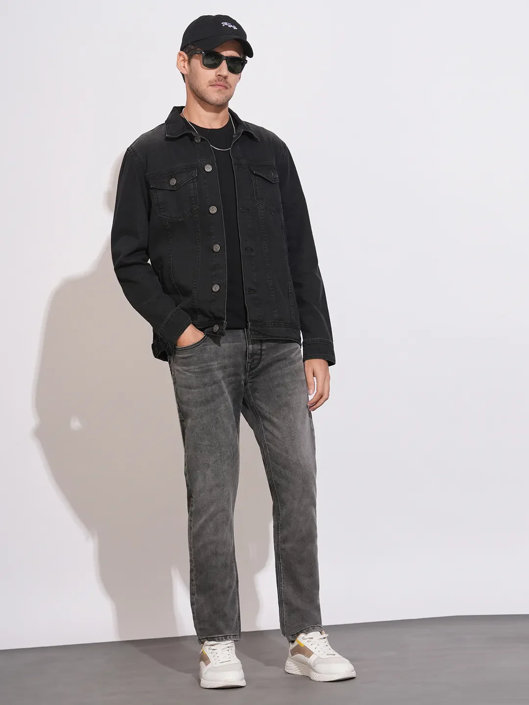 Black Regular Fit Men's Shacket by Being Human Clothing - Image 4