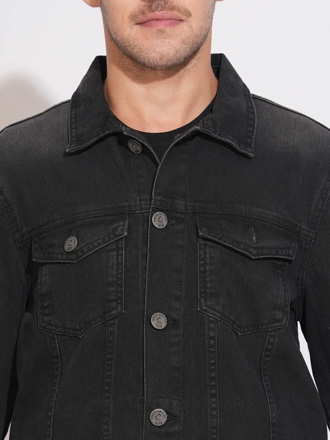 Black Regular Fit Men's Shacket by Being Human Clothing - Image 5