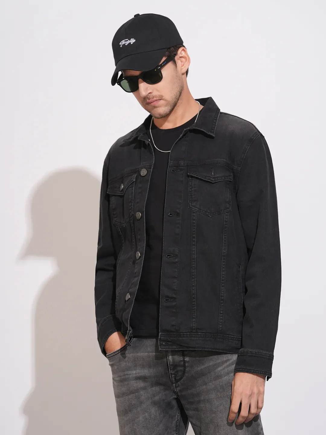 Black Regular Fit Men's Shacket by Being Human Clothing - Image 6