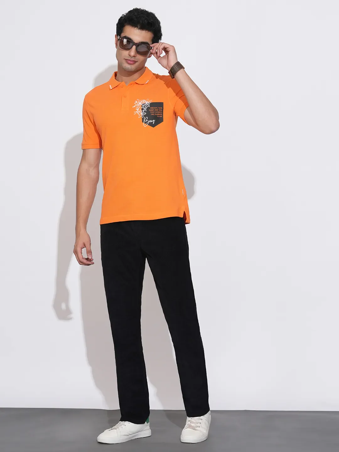 Black Straight Fit Denims For Men By Being Human Clothing - Image 4