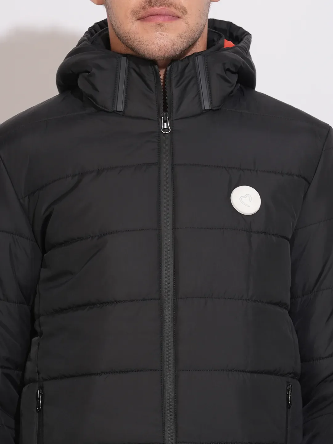 Black Regular Fit Long Sleeves Polyester Men's Jacket by Being Human Clothing - Image 5