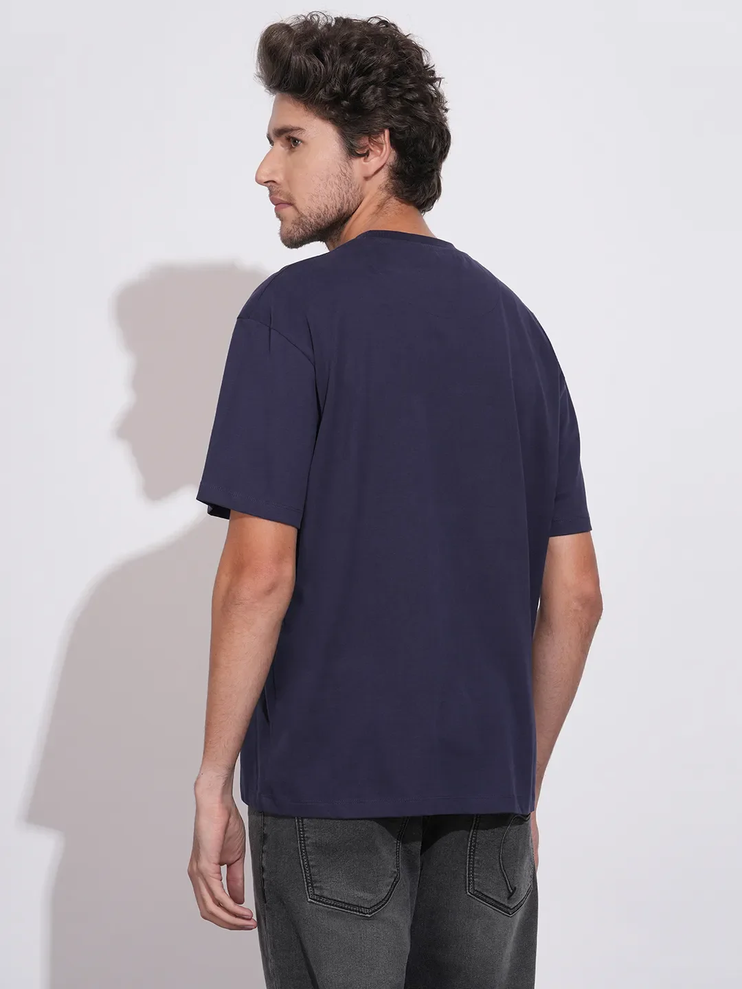 Blue Easy Fit Men's Short Sleeves T-Shirt by Being Human Clothing - Image 3