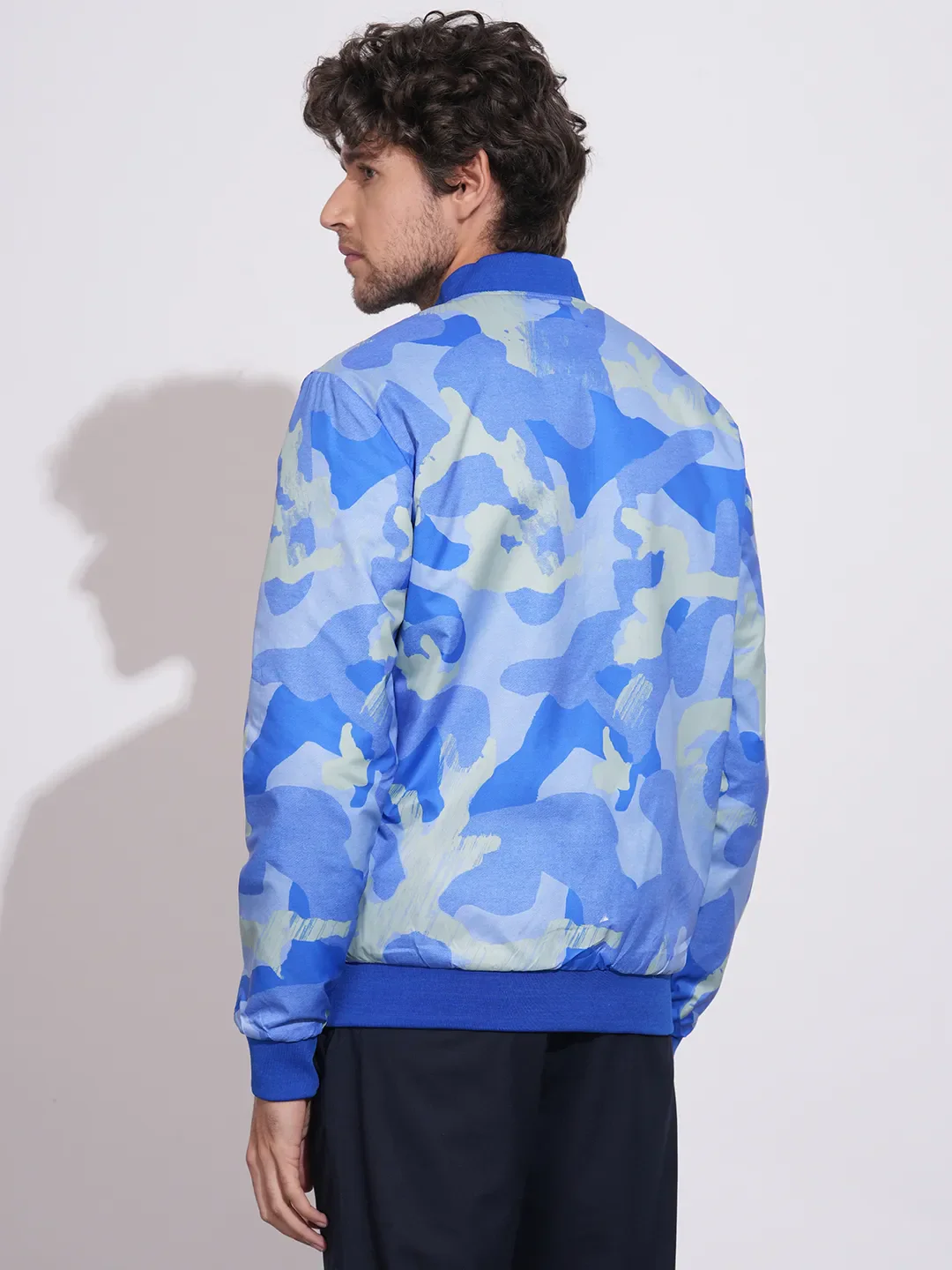 Blue Regular Fit Long Sleeves Polyester Men's Jacket by Being Human Clothing - Image 5