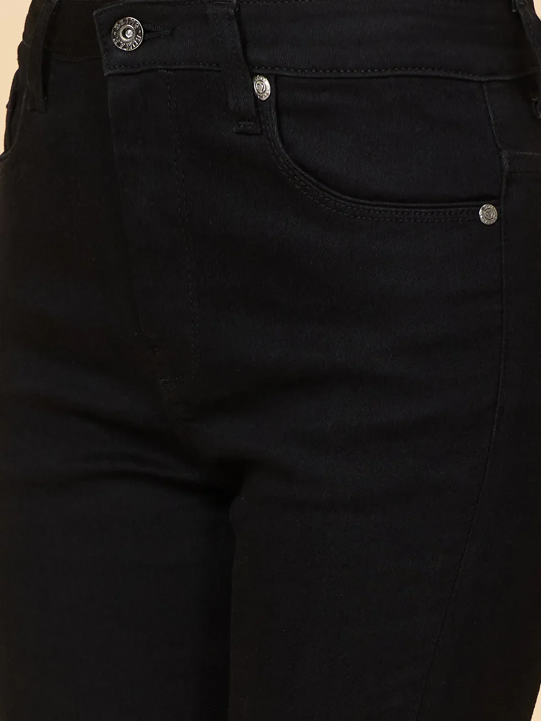 Black Mid Rise Skinny Fit Women's Denim By Being Human Clothing - Image 5