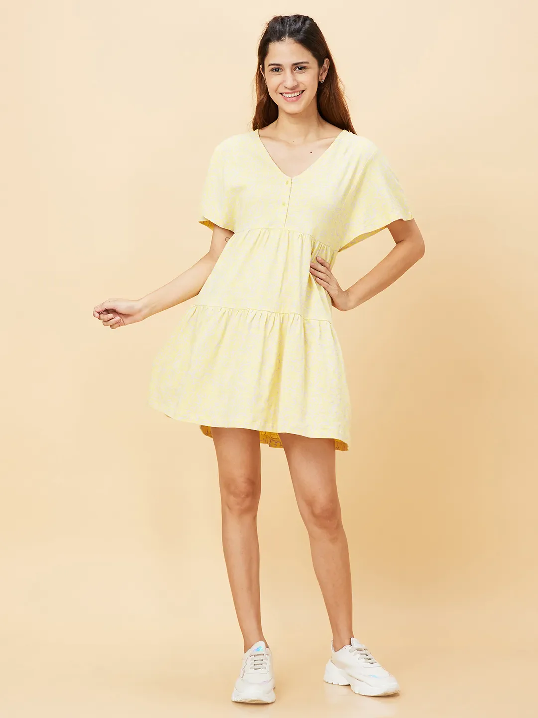 Yellow Women's Dress by Being Human Clothing - Image 2