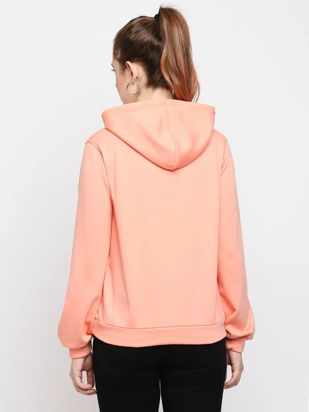 Pink Long Sleeve Women's Hoodie By Being Human Clothing - Image 4