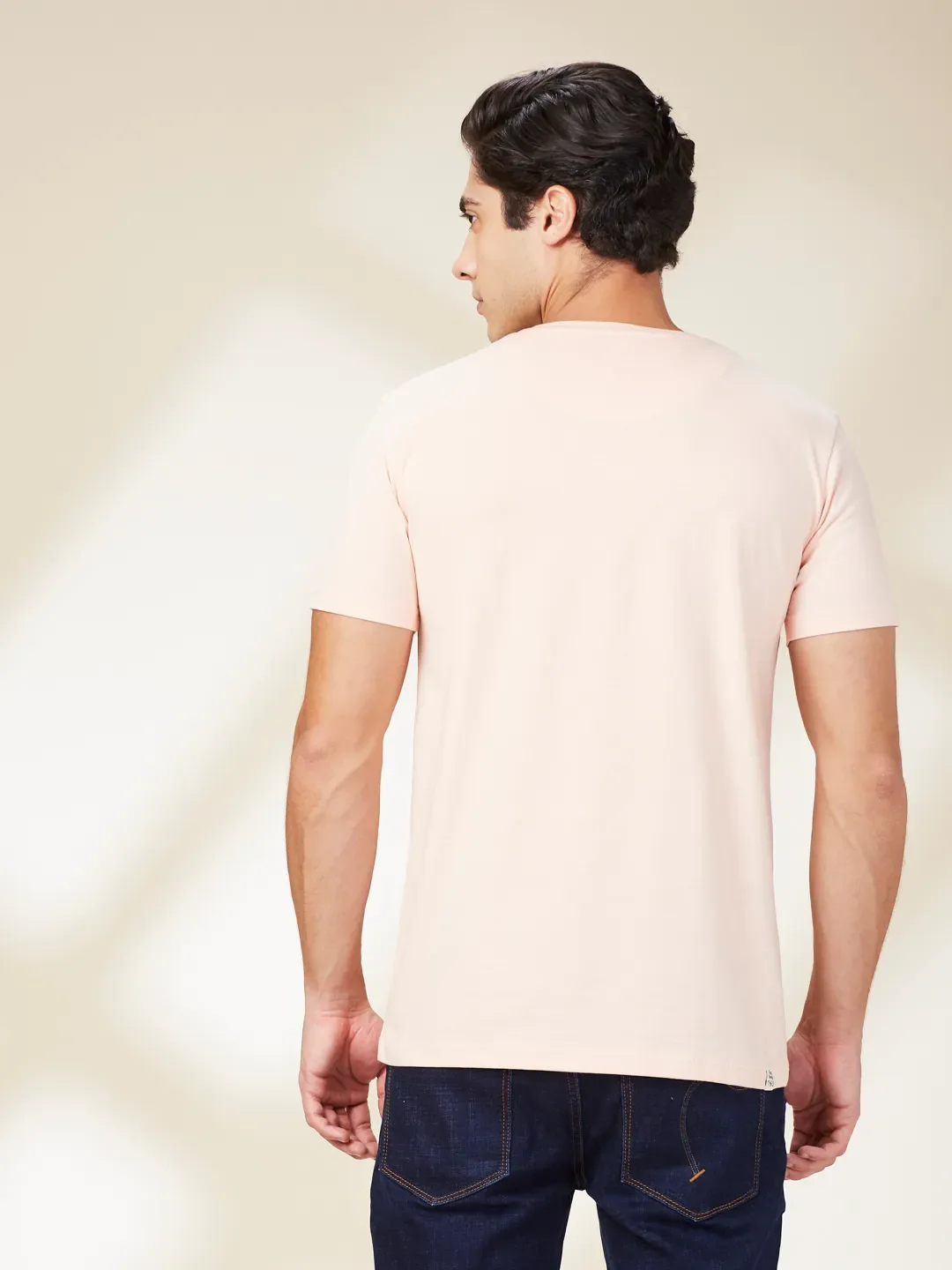 Spanish Villa Slim Fit Round Neck Men's T-Shirt by Being Human Clothing - Image 3