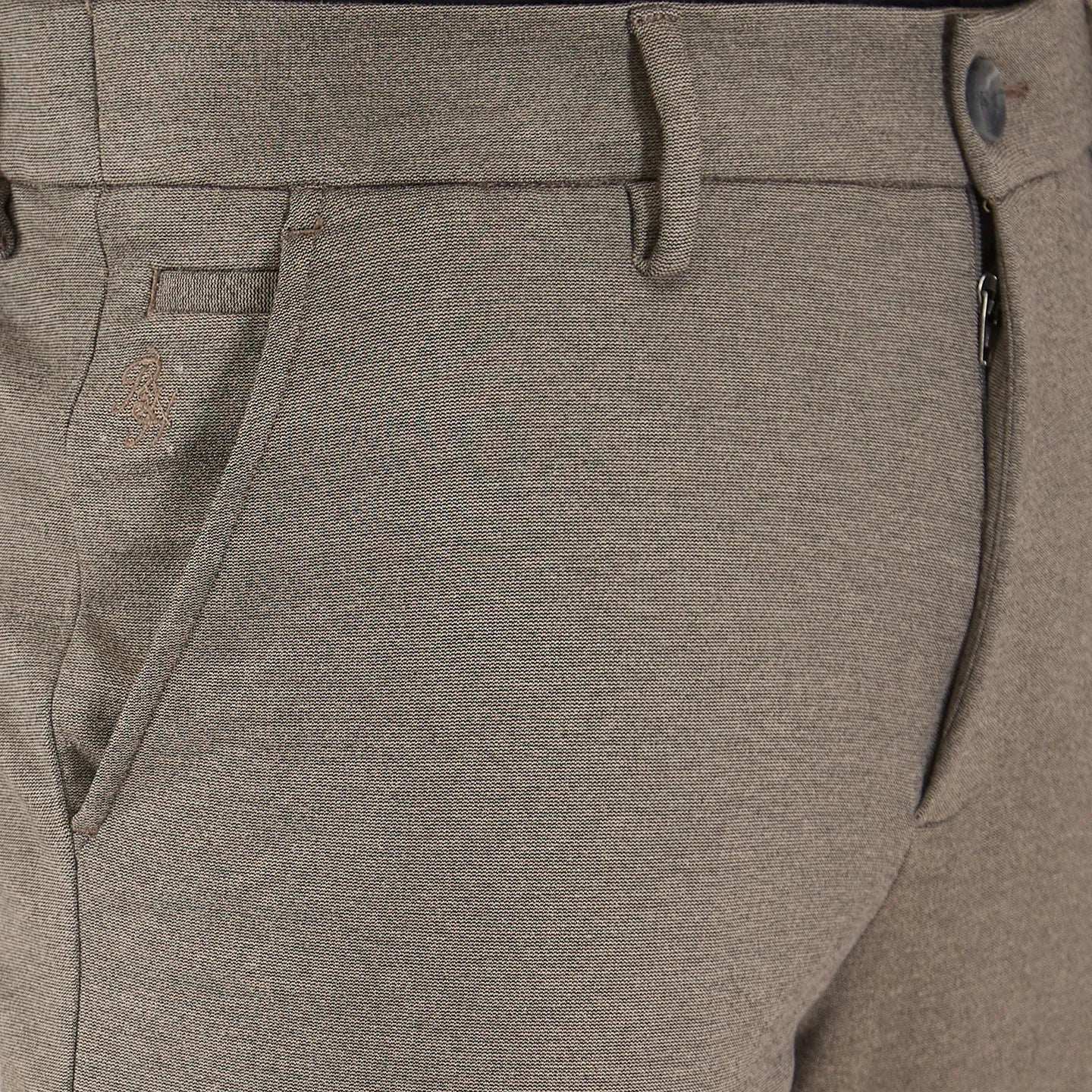 Beige Cropped Fit Men's Chinos by Being Human Clothing - Image 5