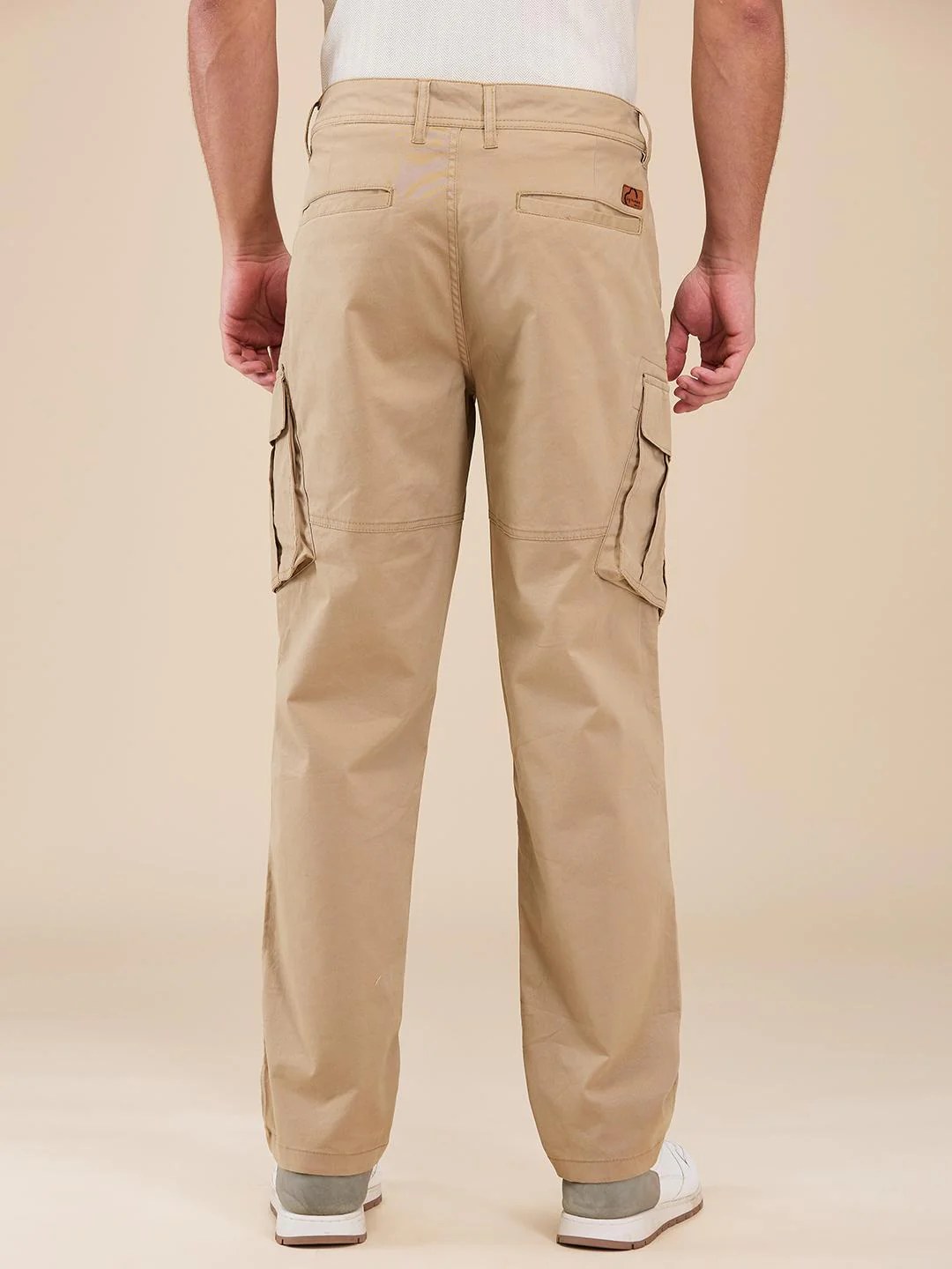 Khaki Slim Fit Cargo For Men By Being Human Clothing - Image 3