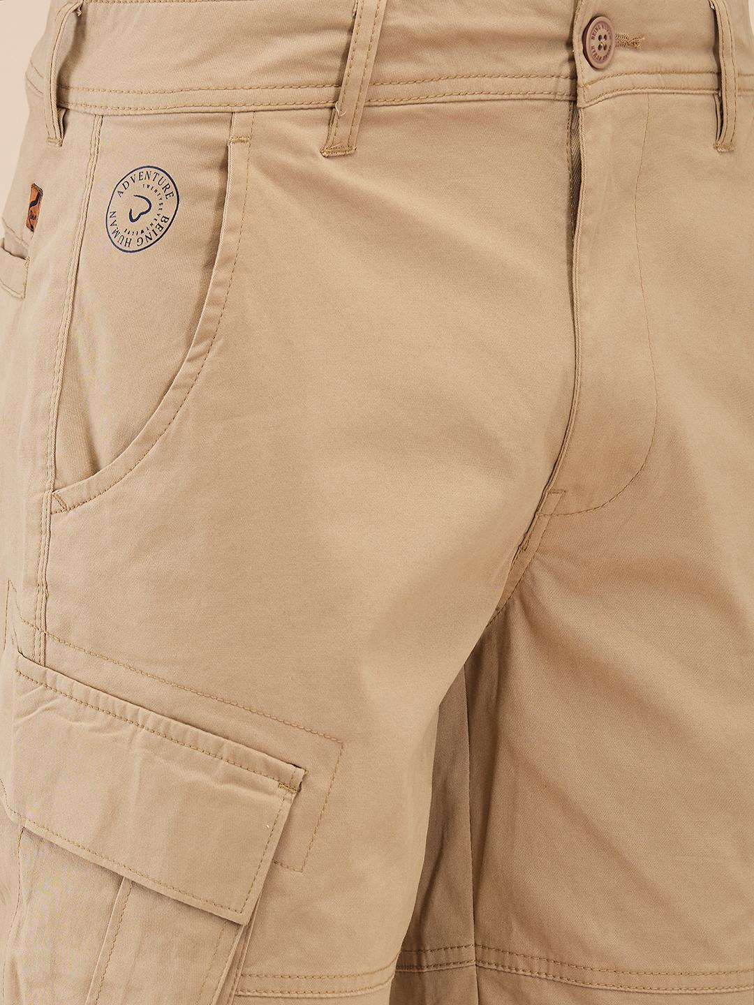 Khaki Slim Fit Cargo For Men By Being Human Clothing - Image 4