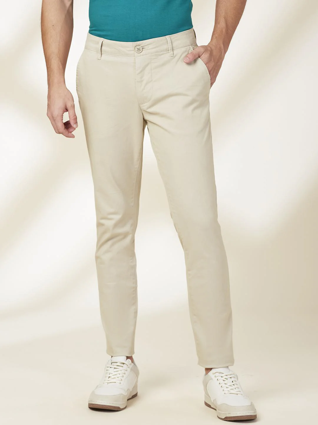 Sand Slim Fit Chino For Men By Being Human Clothing