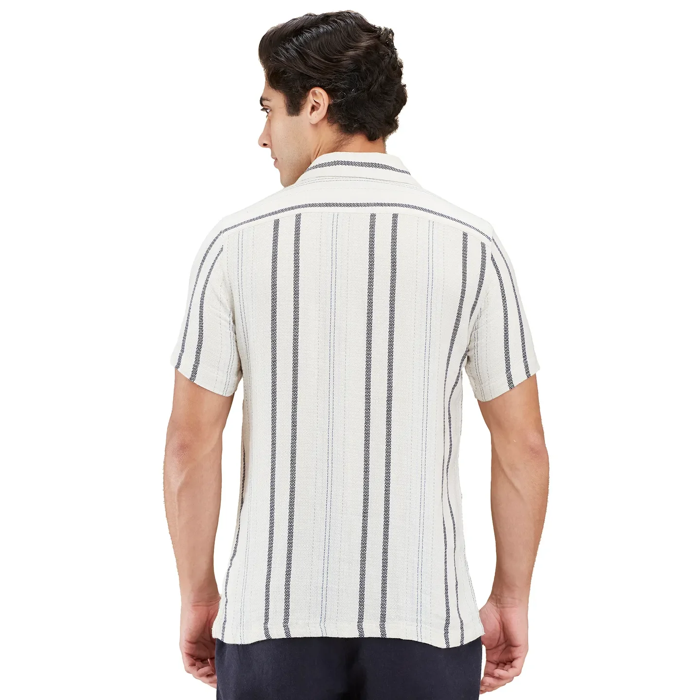 Cream Easy Fit Regular Collar Men's Shirt by Being Human Clothing - Image 3