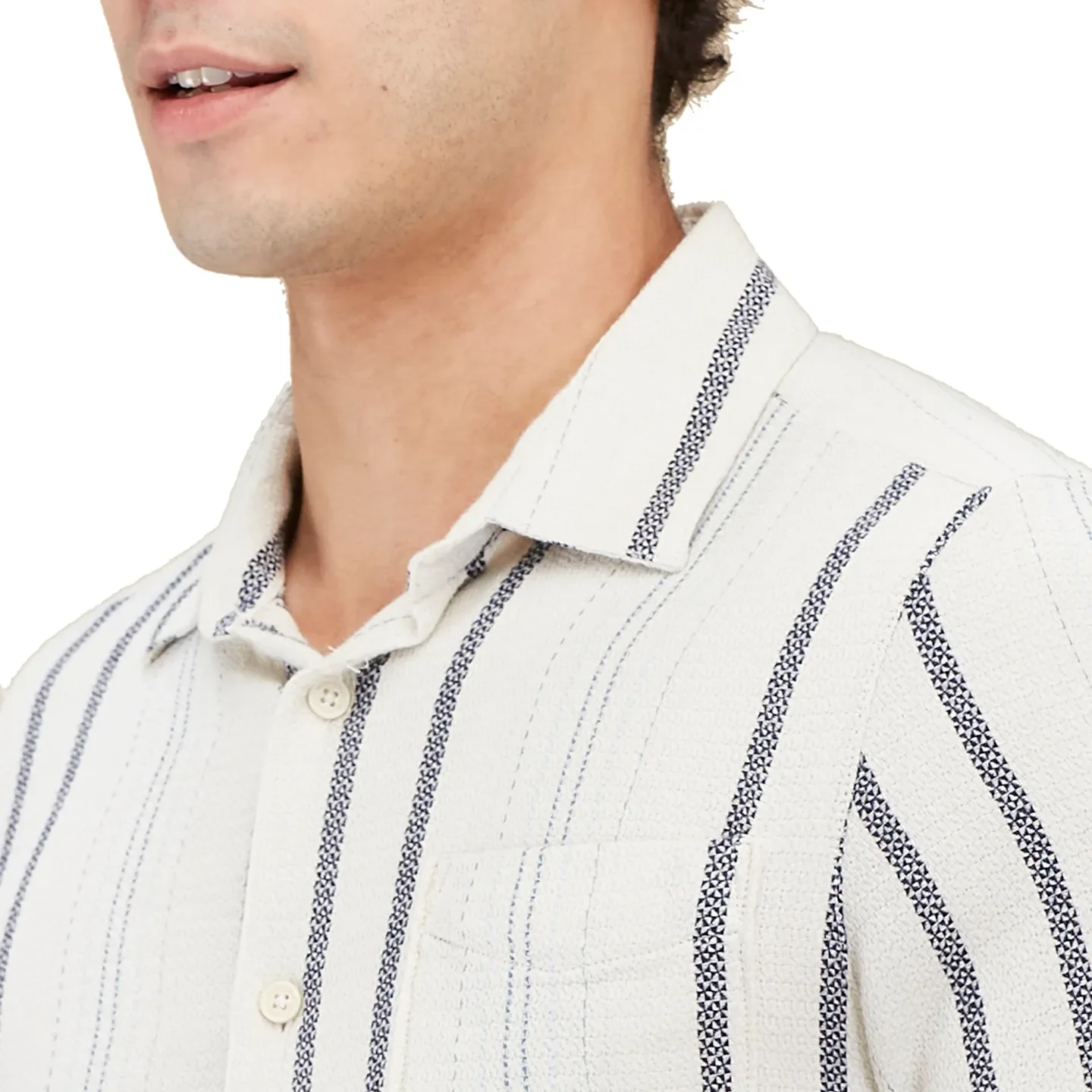 Cream Easy Fit Regular Collar Men's Shirt by Being Human Clothing - Image 5