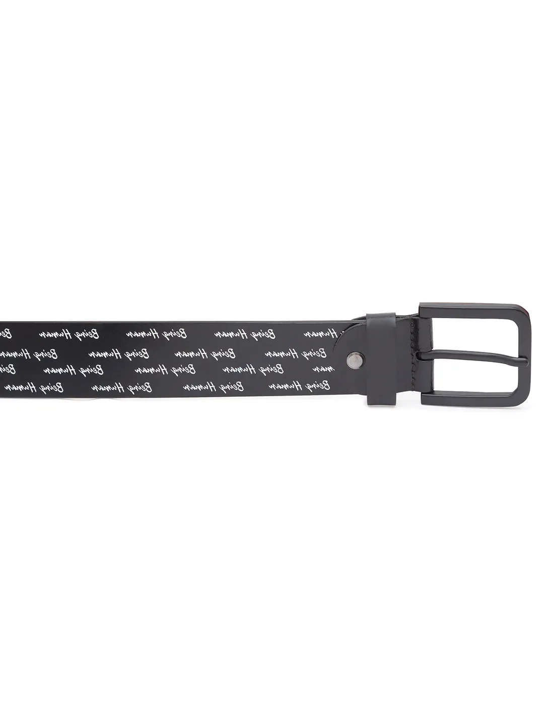 Black Leather Men's Belt By Being Human Clothing - Image 3