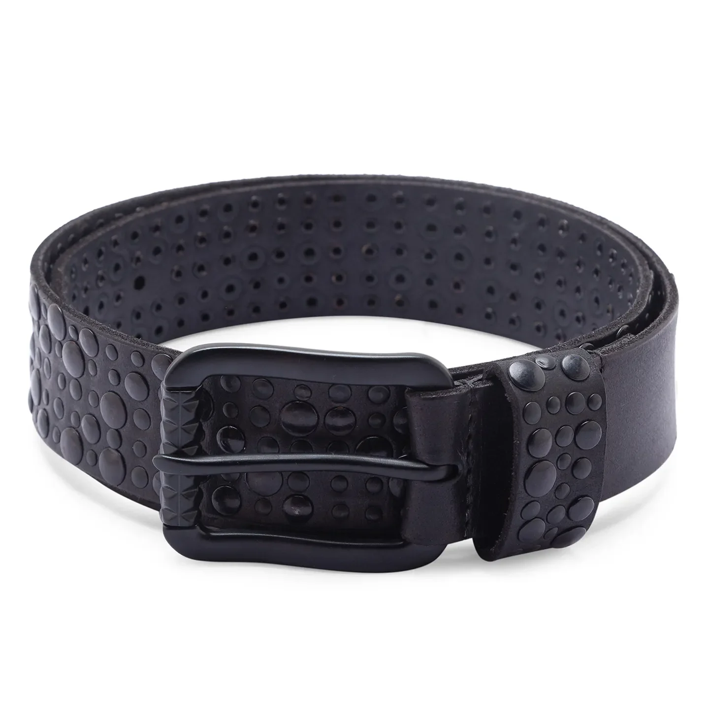 Black Leather Men's Belt By Being Human Clothing