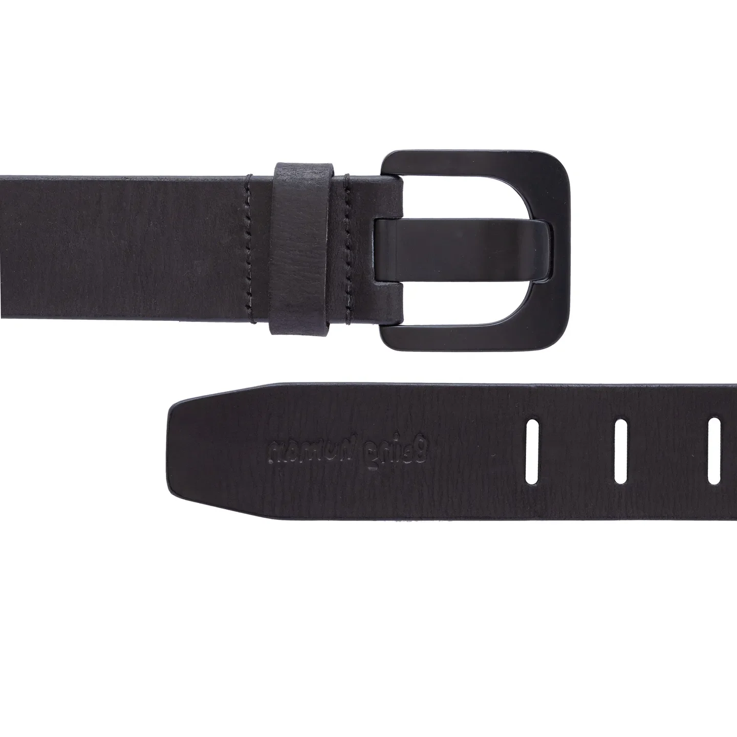 Black Leather Men's Belt By Being Human Clothing - Image 3