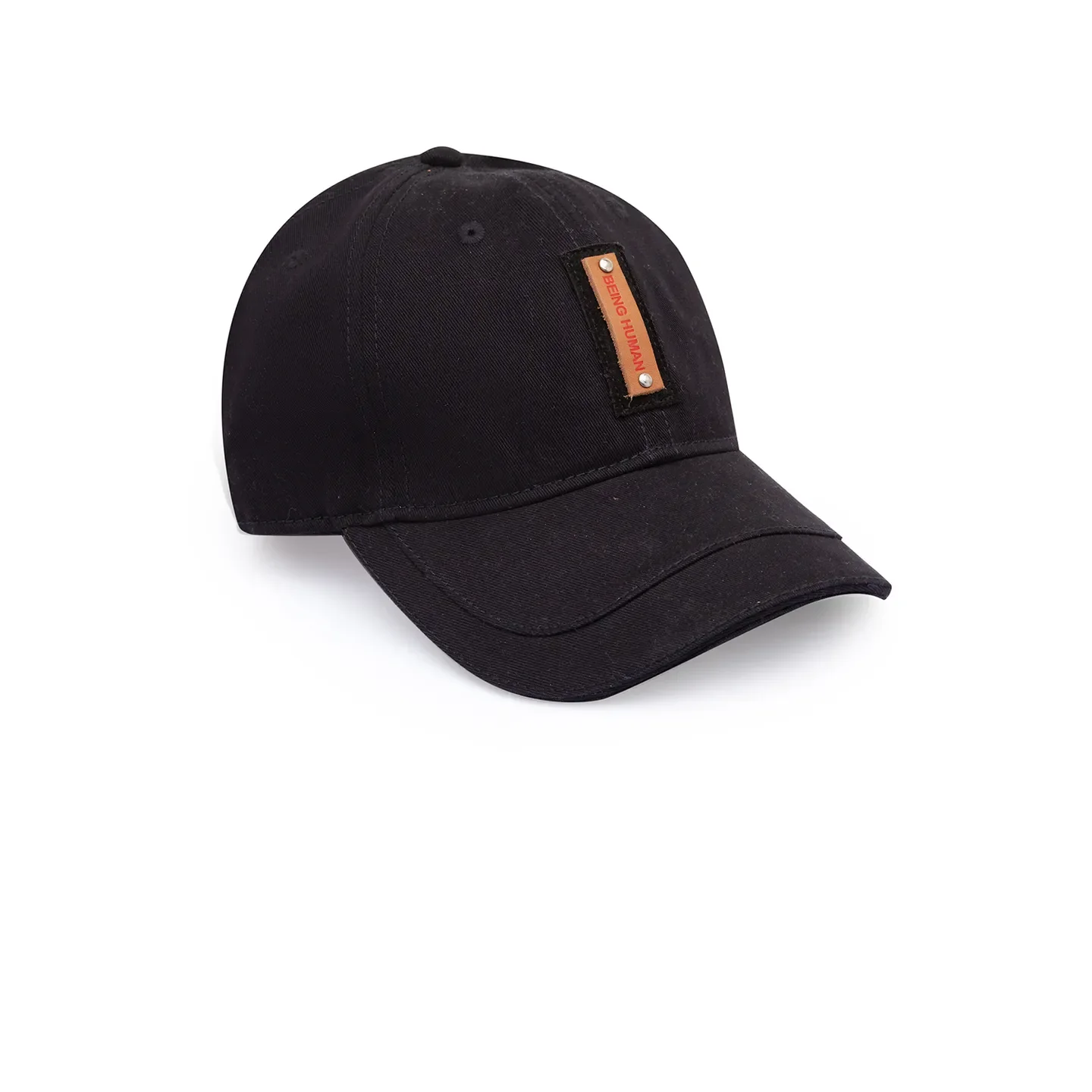 Black Cotton Unisex Cap by Being Human Clothing - Image 2