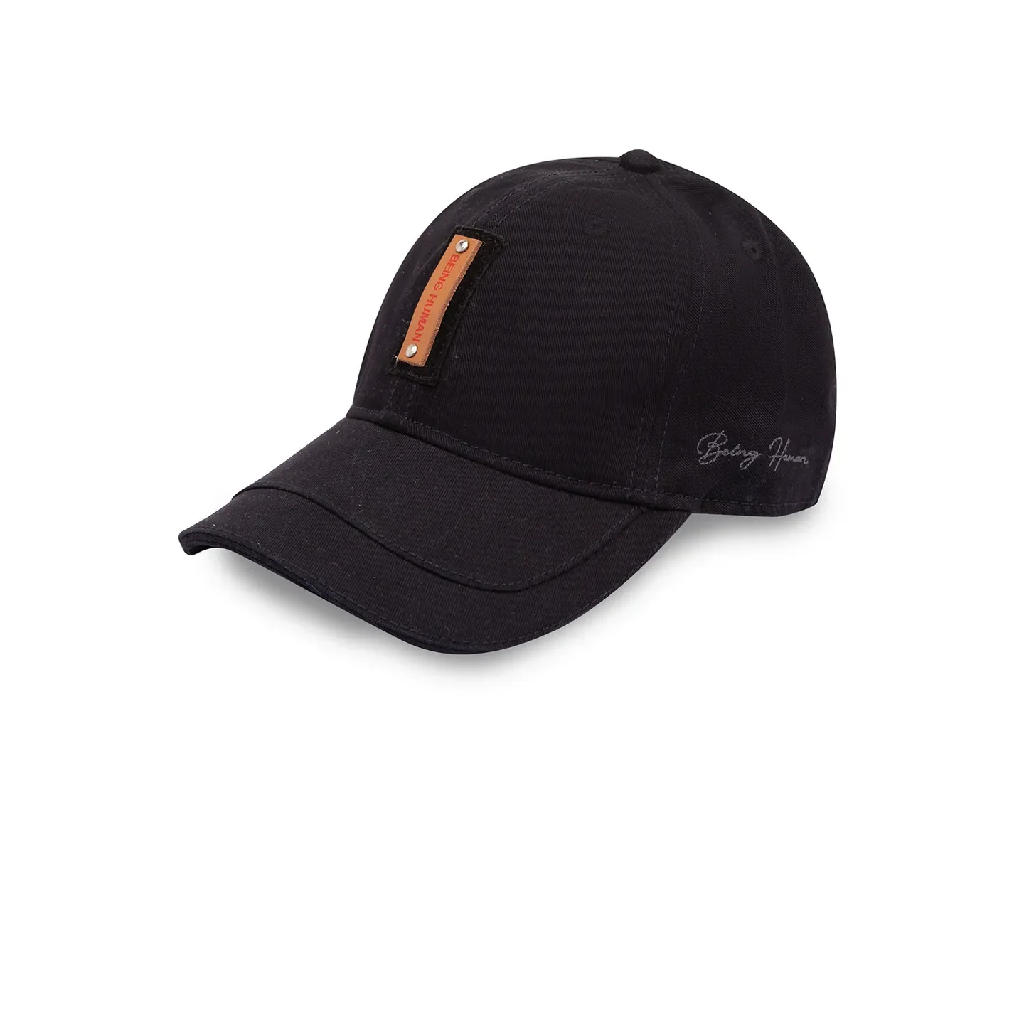 Black Cotton Unisex Cap by Being Human Clothing - Image 3