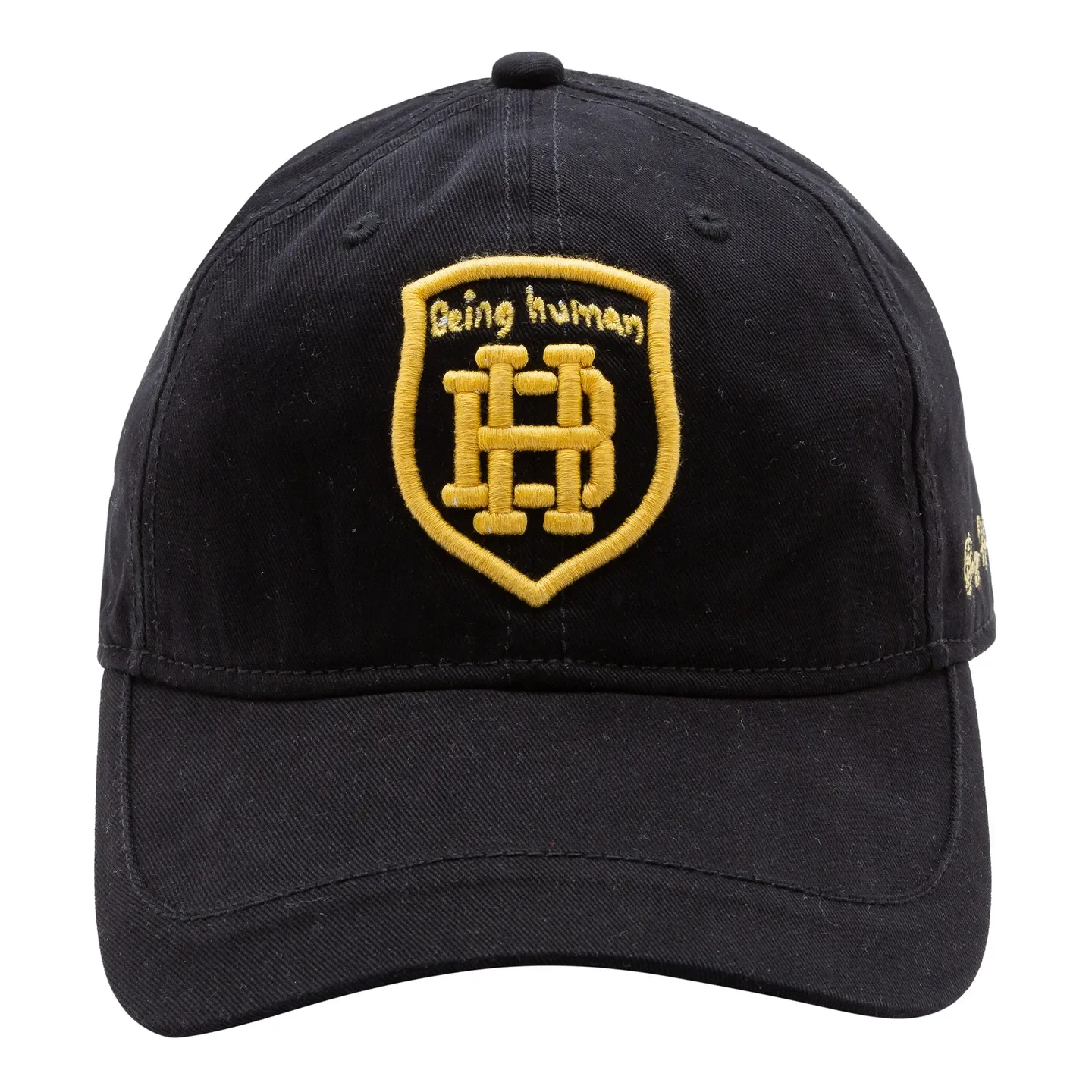 Black Cotton Unisex Cap by Being Human Clothing