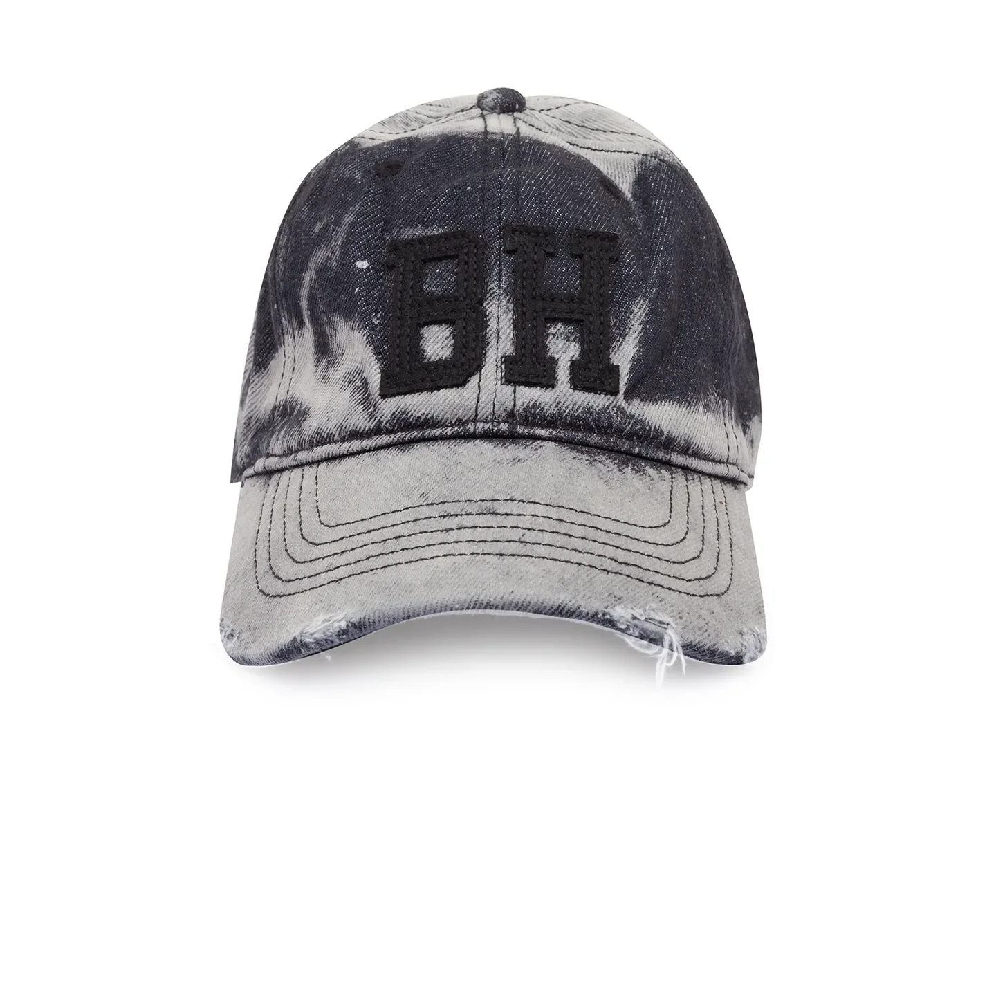 Black Denim Cotton Unisex Cap by Being Human Clothing