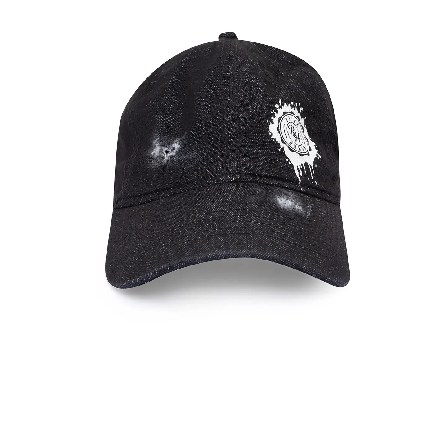 Black Denim Cotton Unisex Cap by Being Human Clothing