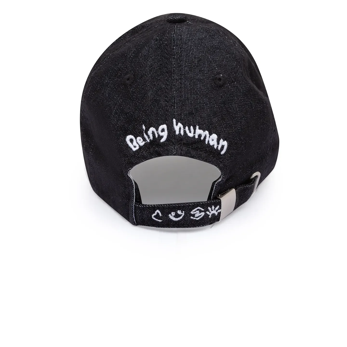 Black Denim Cotton Unisex Cap by Being Human Clothing - Image 4