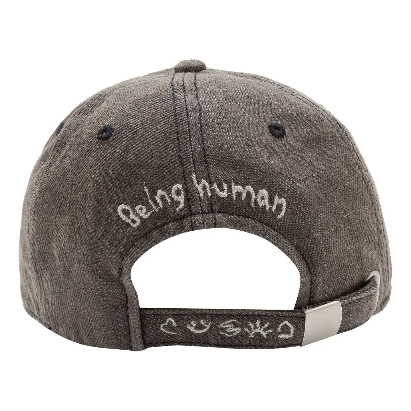 Black Denim Cotton Unisex Cap by Being Human Clothing - Image 4