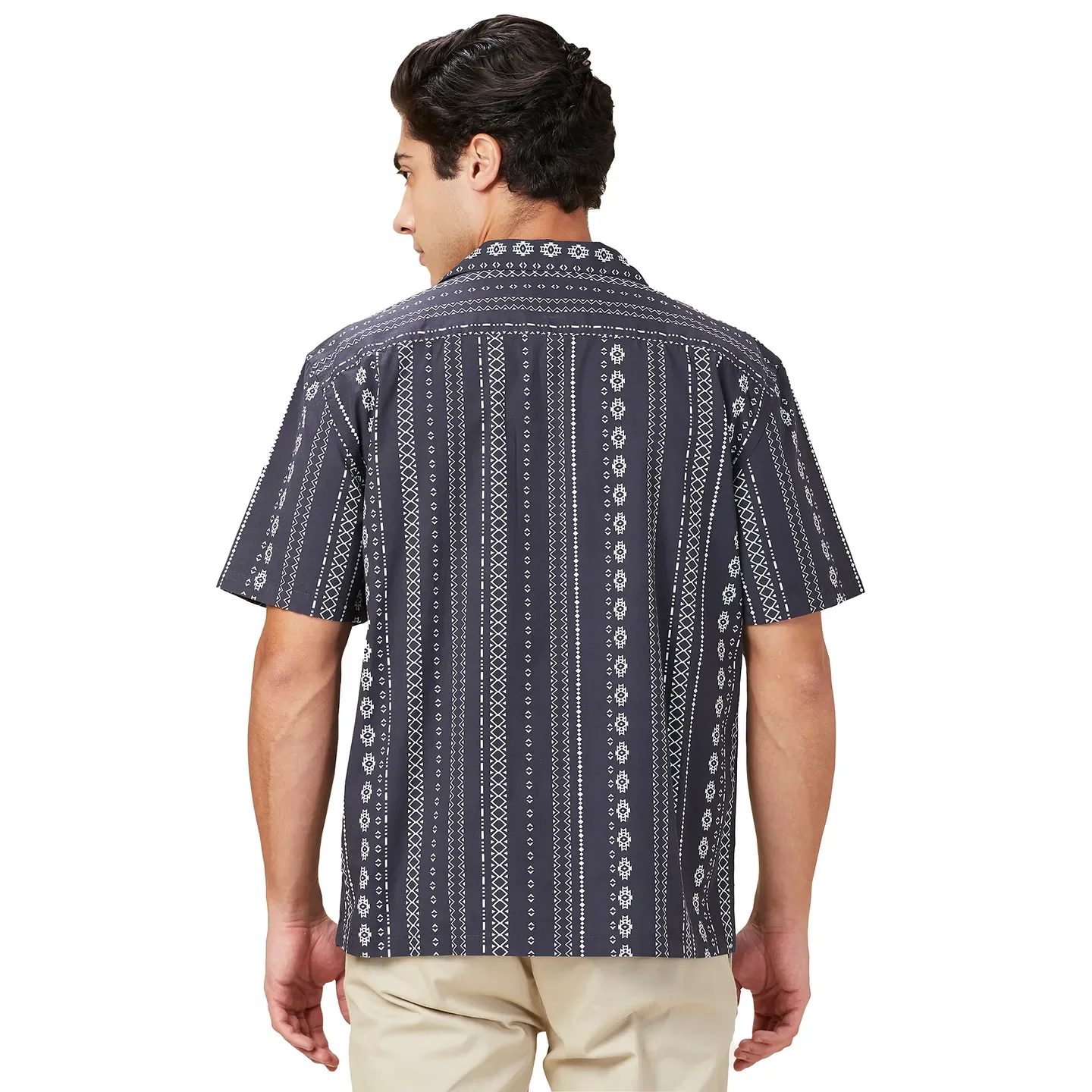 Black Easy Fit Regular Collar Men's Shirt by Being Human Clothing - Image 3