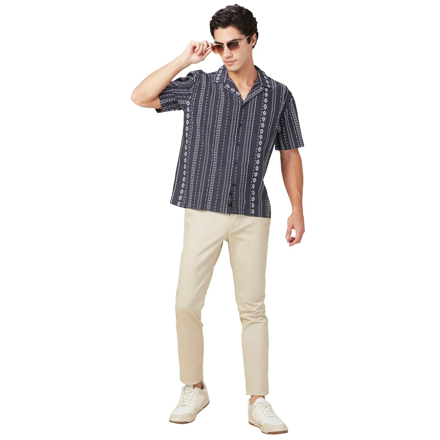 Black Easy Fit Regular Collar Men's Shirt by Being Human Clothing - Image 6