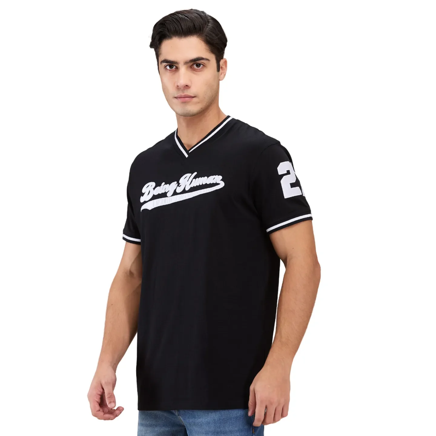 Black Easy Fit Men's Short Sleeves T-Shirt by Being Human Clothing - Image 4