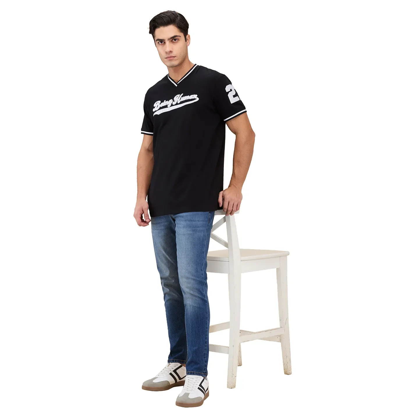 Black Easy Fit Men's Short Sleeves T-Shirt by Being Human Clothing - Image 6