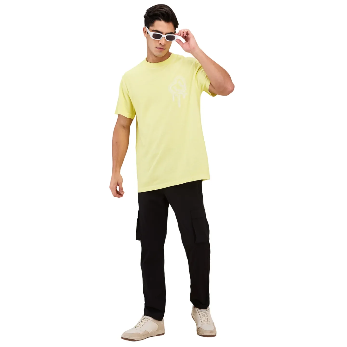 Black Loose Fit Men's Cargos by Being Human Clothing - Image 6