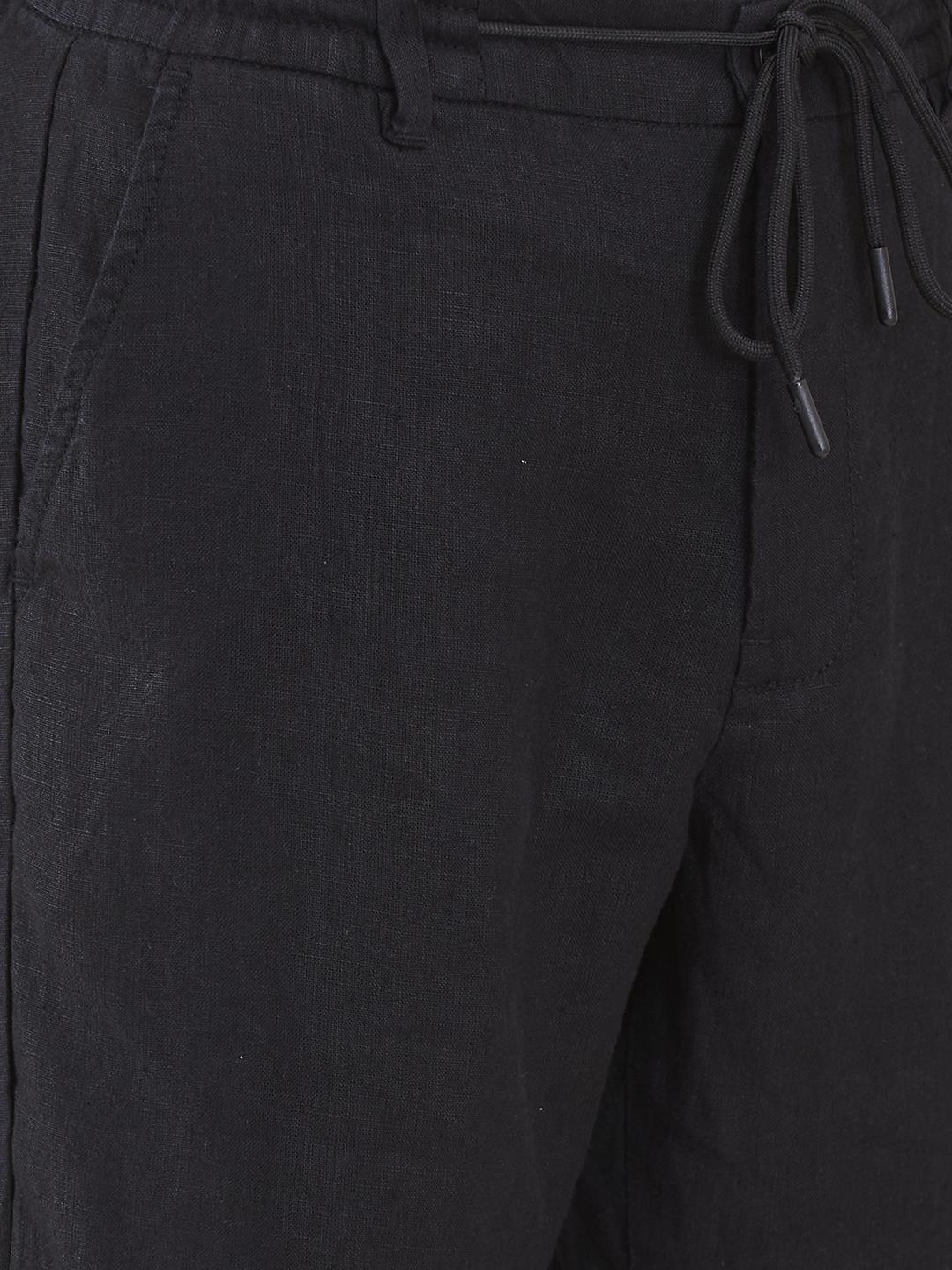 Black Regular Fit Joggers For Men By Being Human Clothing - Image 4