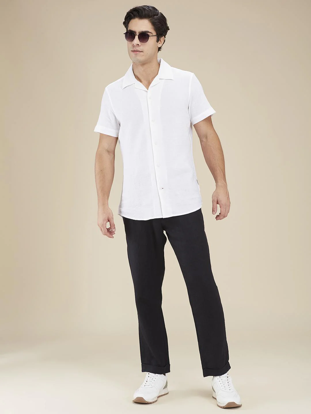 Black Regular Fit Joggers For Men By Being Human Clothing - Image 5