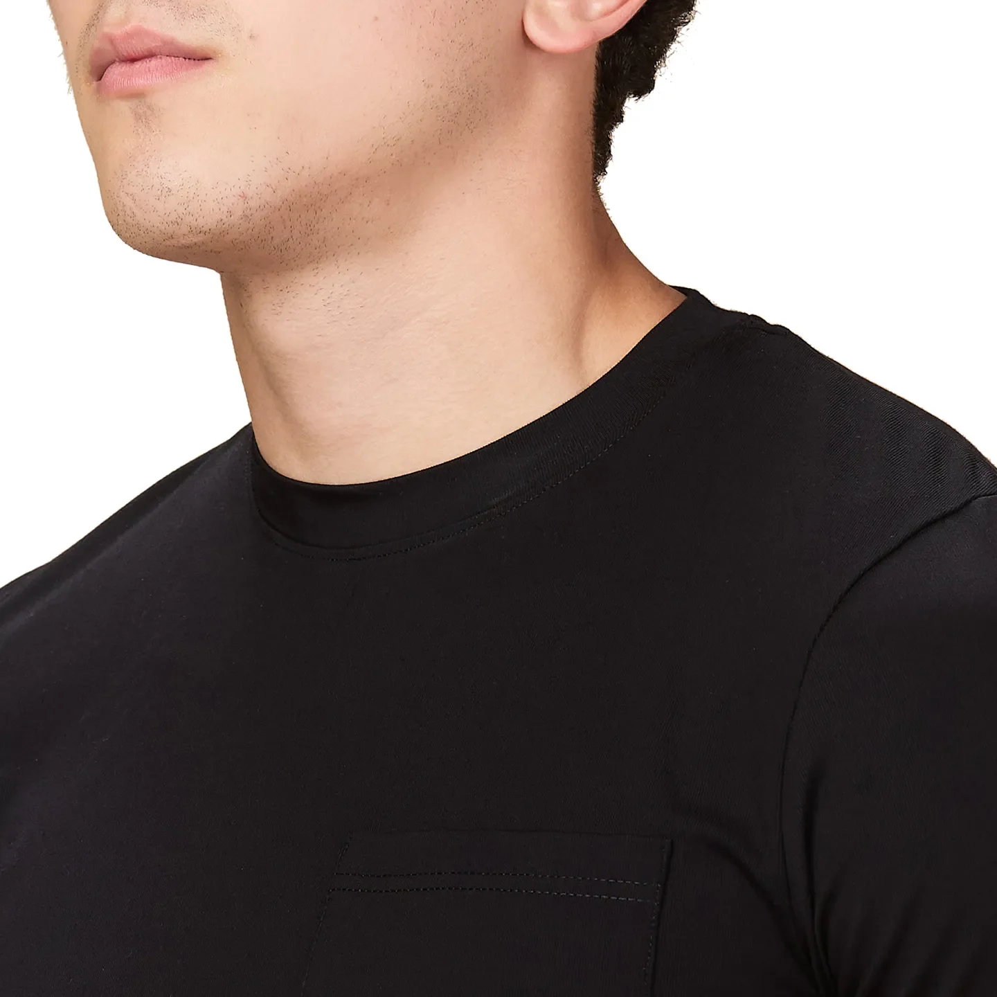 Black Easy Fit Round Neck Men's T-Shirt by Being Human Clothing - Image 5