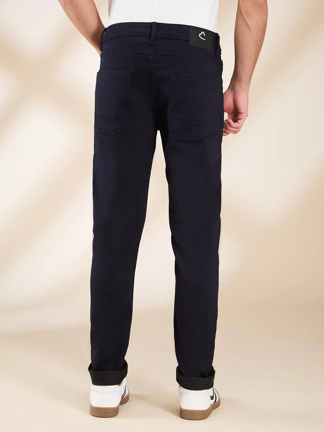 Navy Slim Fit Denims For Men By Being Human Clothing - Image 3