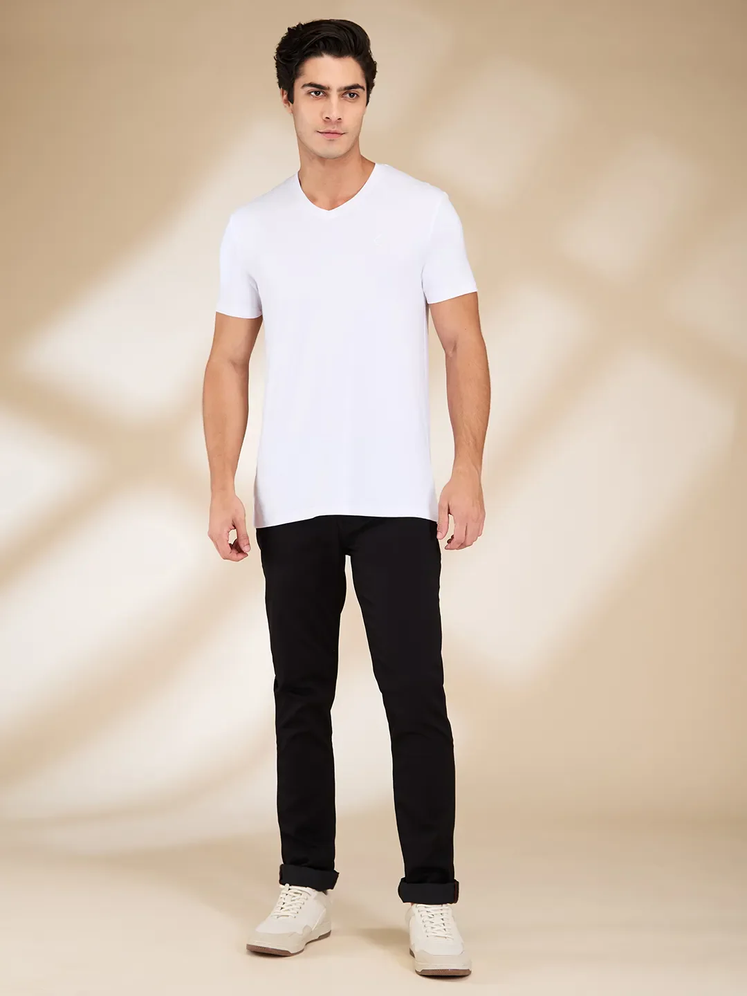 Black Slim Fit Denims For Men By Being Human Clothing - Image 2