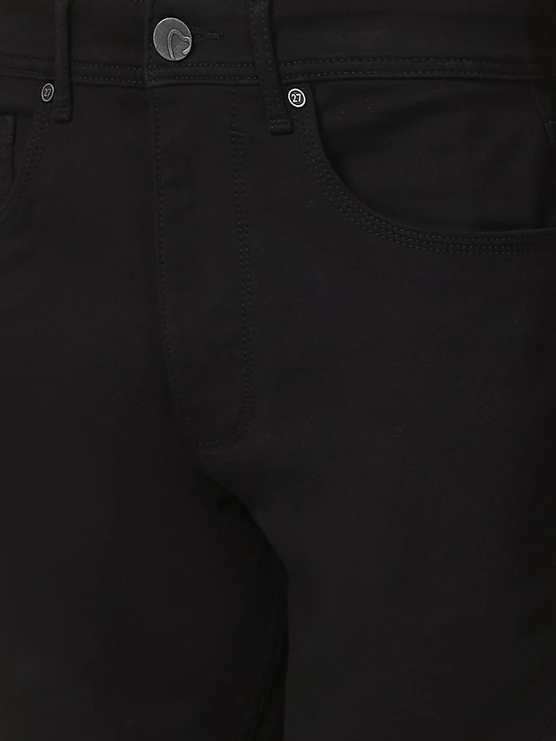 Black Boot Cut Fit Denims For Men By Being Human Clothing - Image 4