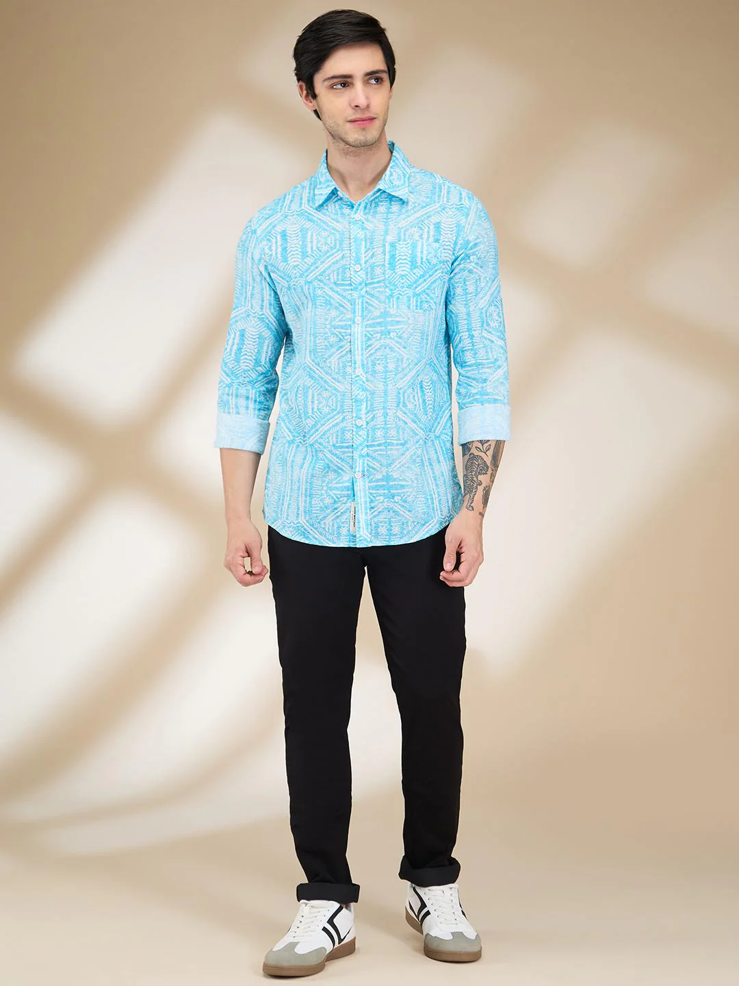 Black Skinny Fit Denims For Men By Being Human Clothing - Image 5