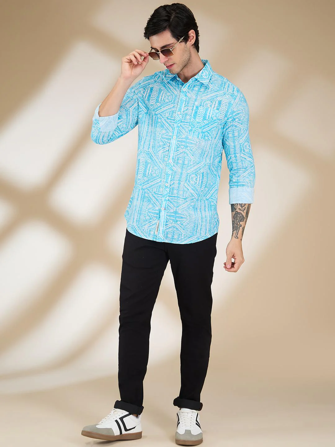 Black Skinny Fit Denims For Men By Being Human Clothing - Image 6